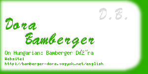 dora bamberger business card